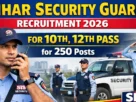 Bihar Security Guard Recruitment 2026 for 10th Pass for 250 Posts
