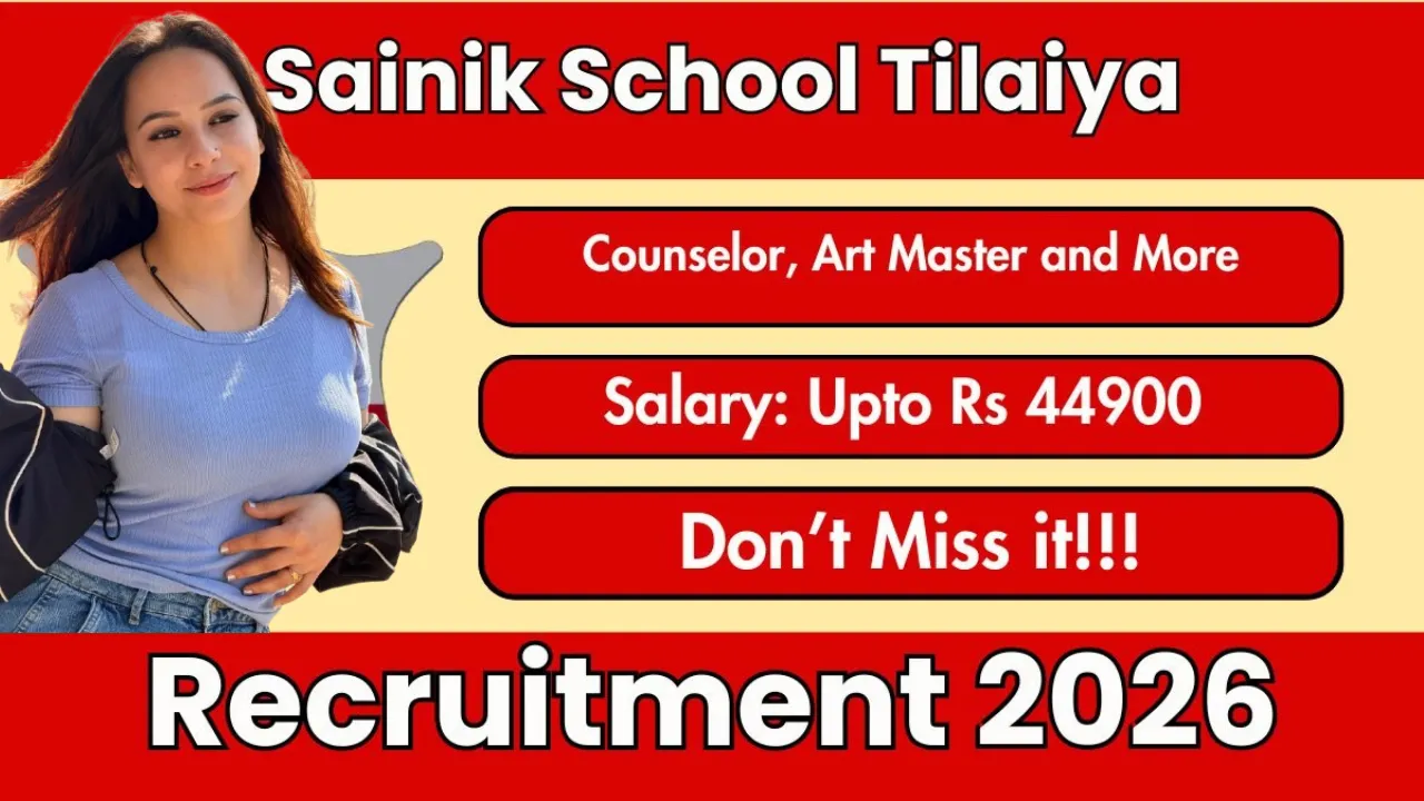 Sainik School Tilaiya Teaching & Non-Teaching Recruitment 2026
